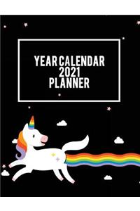 Year Calendar 2021 Planner