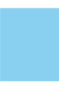 School Composition Book Baby Blue Color Simple Plain Baby Blue 130 Pages