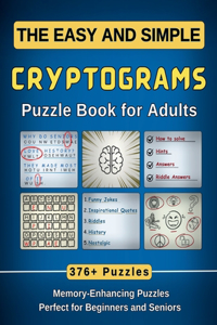 Easy and Simple Cryptograms Puzzle Book for Adults