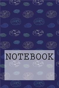 Notebook: Lily Pads (Blue), Rydal Water, Lake District. Ruled (6 X 9): Ruled Paper Notebook