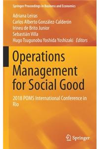 Operations Management for Social Good