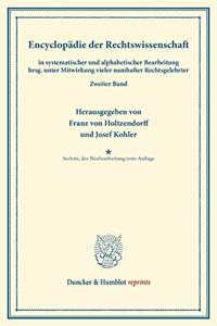 Encyklopadie Der Rechtswissenschaft