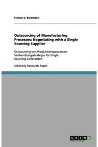 Outsourcing of Manufacturing Processes