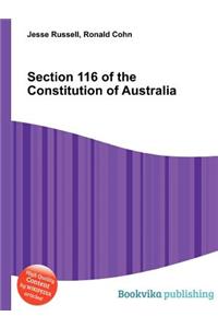 Section 116 of the Constitution of Australia
