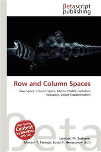 Row and Column Spaces