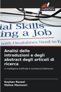 Analisi delle introduzioni e degli abstract degli articoli di ricerca