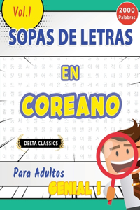 Sopa de Letras En El Coreano Para Adultos - Genial! Vol.1 - Delta Classics