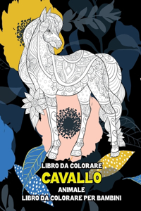 Libro da colorare - Libro da colorare per bambini - Animale - Cavallo