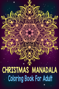 Christmas mandala coloring book for adult