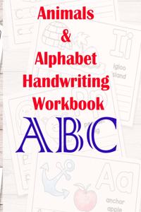 Animals & Alphabet handwriting workbook ABC