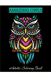 AMAZING OWLS Adults Coloring Book