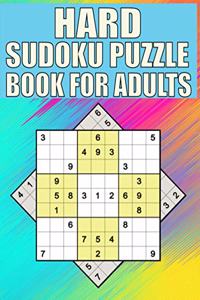 Hard Sudoku puzzle book For Adults