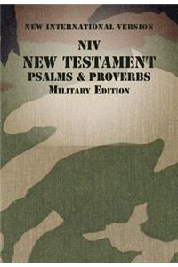 NIV, New Testament with Psalms and Proverbs, Military Edition, Paperback, Woodland Camo