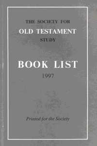 Society for Old Testament Study Book List 1997