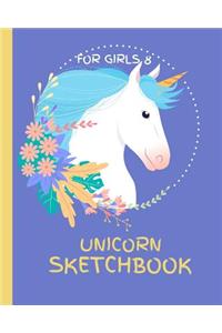 Unicorn Sketchbook for Girls 8