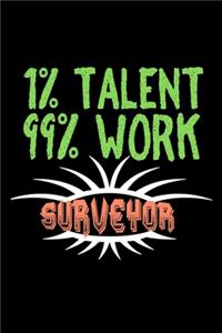 1% talent. 99% work. Surveyor