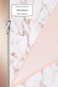 Time to Write Wide Ruled Notebook