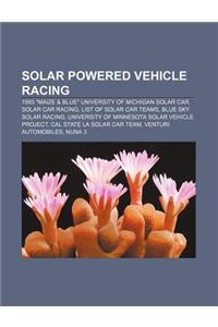 Solar Powered Vehicle Racing