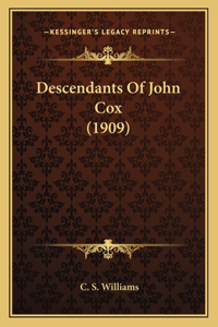Descendants Of John Cox (1909)