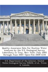 Quality-Assurance Data for Routine Water Analyses by the U.S. Geological Survey Laboratory in Troy, New York