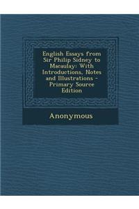 English Essays from Sir Philip Sidney to Macaulay