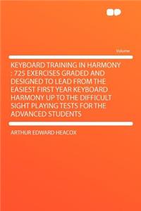 Keyboard Training in Harmony