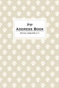 Large Address Book - Office/Desk 8.5 X 11: Angels