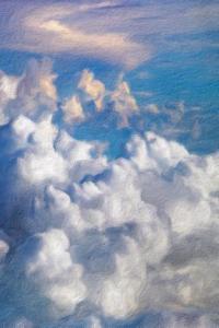 Blue Sky and Clouds Painted Notebook