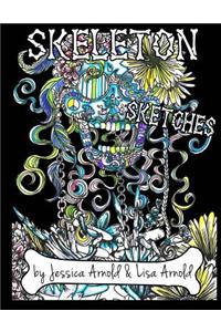 Skeleton Sketches Coloring Book