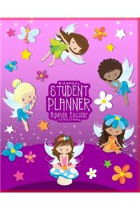 Student Planner/Agenda Escolar - Biannual/Semestral (Fairies)