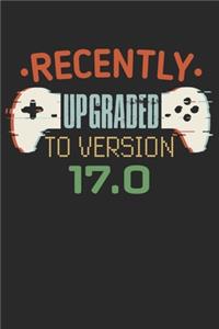 Recently upgraded to version 17.0