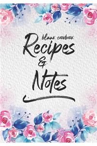 Blank Cookbook Recipes & Notes