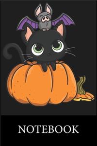 Bat Cat Pumpkins Notebook
