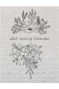 2020 Coloring Calendar