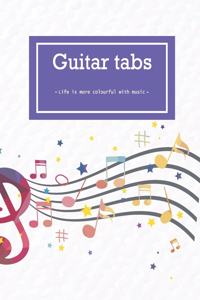 Guitar tab notebook