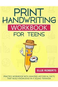Print Handwriting Workbook for Teens