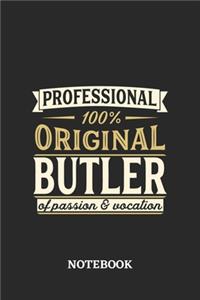 Professional Original Butler Notebook of Passion and Vocation