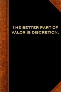 2020 Weekly Planner Shakespeare Quote Better Part Valor Discretion 134 Pages