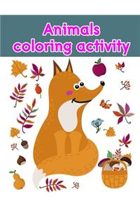 Animals coloring activity