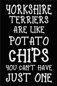 Yorkshire Terriers Are Like Potato Chips You Can't Have Just one
