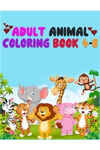 Adult Animal Coloring Book 4-8