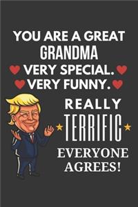 You Are A Great Grandma Very Special Very Funny Really Terrific Everyone Agrees! Notebook