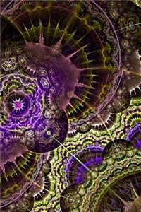 Abstract Purple and Gold Fractal Journal