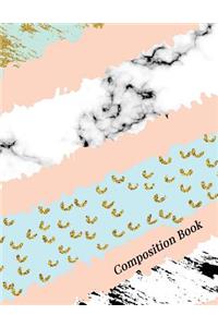 Composition Book: Marble & Gold Bullet Composition Book - 150-Page 1/2 Inch Dot Grid Journal Notebook - 8.5 X 11 Large Softcover