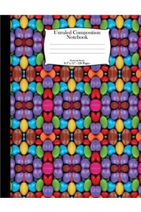 Unruled Composition Notebook. Food and Sweets. 8.5