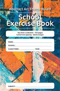 Abstract Art Theme Ruled School Exercise Book