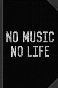 Vintage No Music No Life Journal Notebook