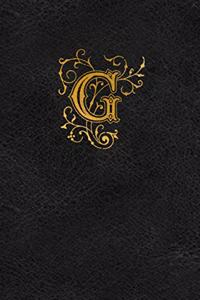Old English Monogram Journal - Letter G