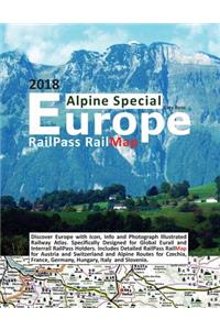RailPass RailMap Europe - Alpine Special 2018