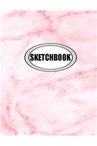Sketchbook : Pink Marble: 120 Pages of 8.5 x 11 Blank Paper for Drawing, Doodling or Sketching (Sketchbooks)